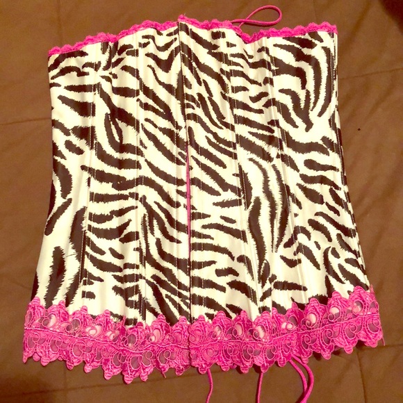 Frederick's of Hollywood Other - Cute zebra print bustier (fuschia, black & white) Frederick's of Hollywood Other - Cute zebra print bustier (fuschia, black & white)